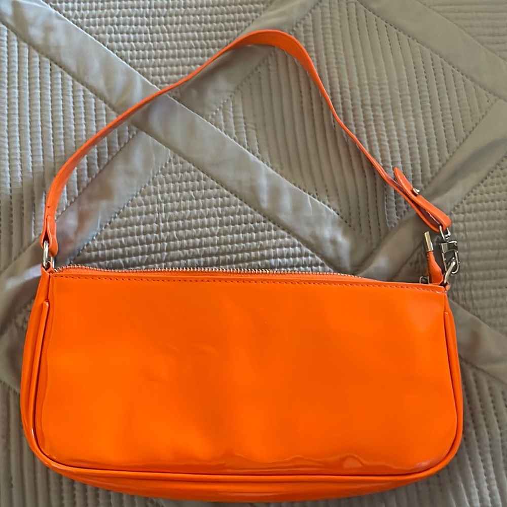 Orange Baguette Bag